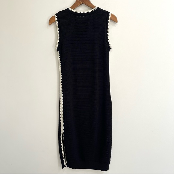 VARLEY Dwight Tank Dress Sleeveless Crochet Knit Black Size Small - Picture 7 of 16